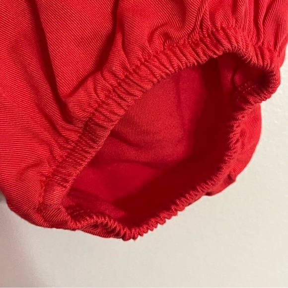 NWT Urban Outfitters Red Faux Wrap Puff Sleeve V-Neck Crop Top Size Small - Picture 14 of 14
